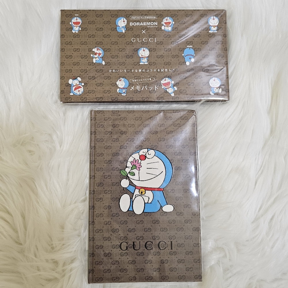NEW Gucci x Doraemon Collab Japan Exclusive Hard Cover A5 Notebook and Notepad